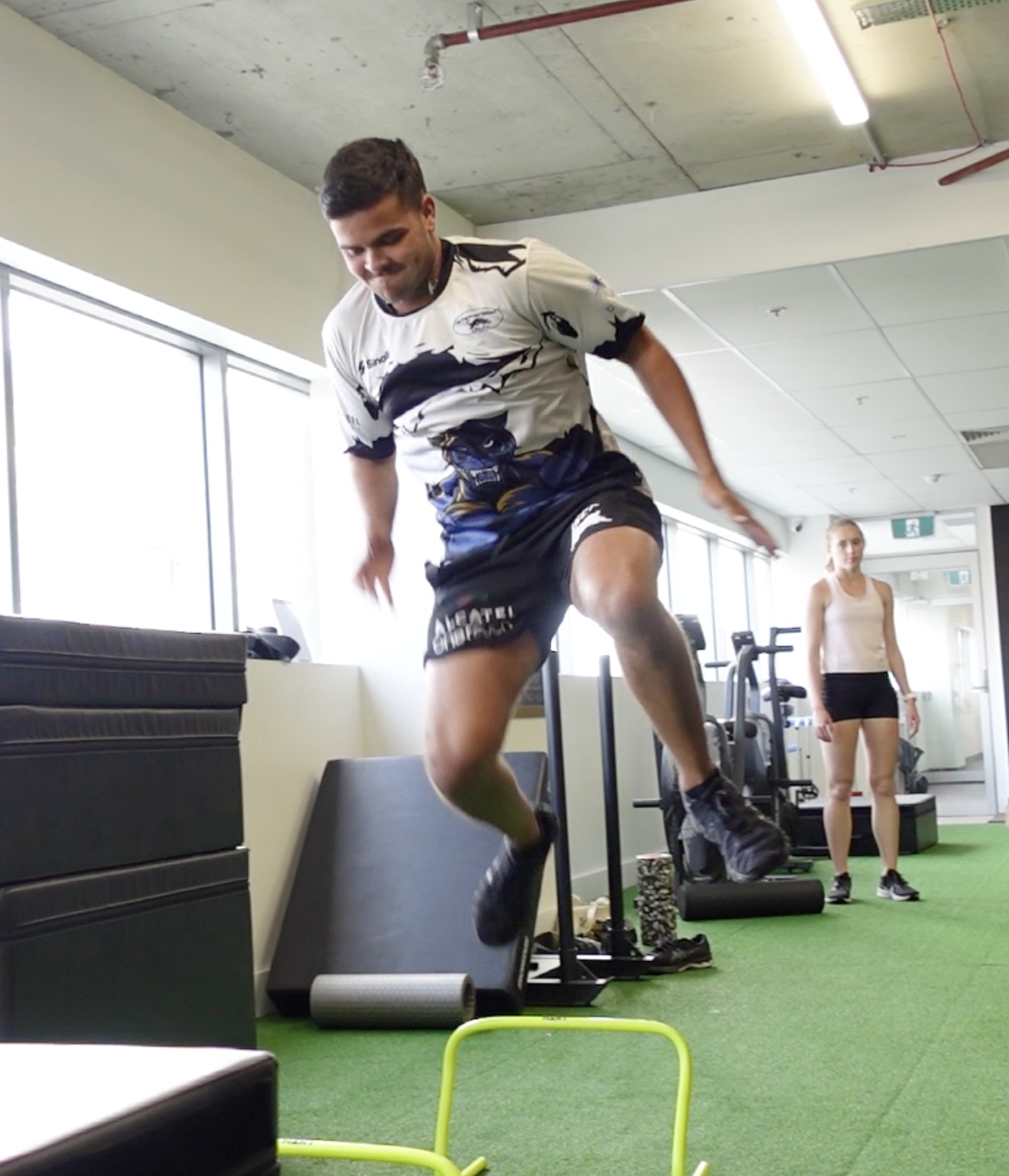 Rugby Athlete Hopping Plyometric